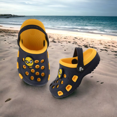 TRZ Boys & Girls Slip-on Clogs(Yellow , 8-9 YEARS)