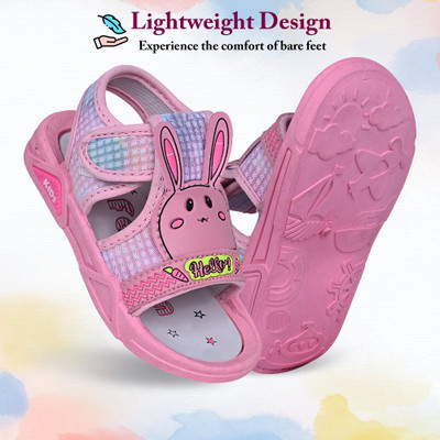 LEVOT Boys & Girls Velcro Sports Sandals(Pink , 15-18 MMONTHS)