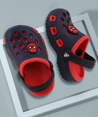 TRZ Boys Sling Back Clogs(Red , 3-3.5 years)
