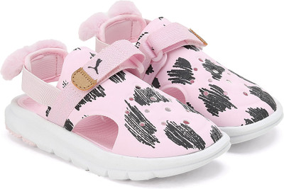 PUMA Boys & Girls Velcro Mule(Slip ons)(Pink , 7 - 8 Years)