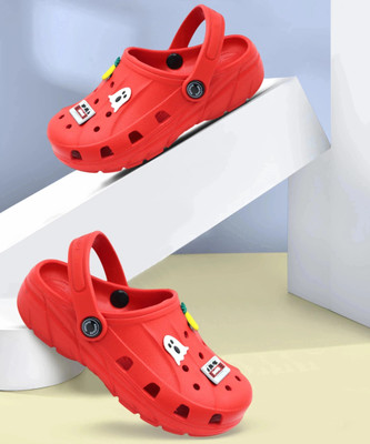 RED TAPE Boys Sling Back Clogs(Red , 7 - 8 Years)