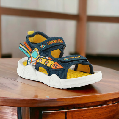 rotation Boys & Girls Velcro Sports Sandals(Blue , 3.5-4 Years)