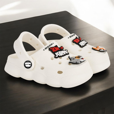 Hooh Tom & Jerry Boys & Girls Sling Back Clogs(White , 11-12 Years)