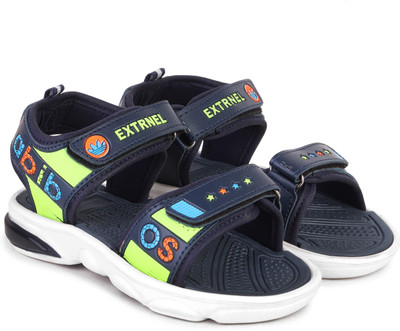 DRACKFOOT Boys & Girls Velcro Sports Sandals(Blue , 9-10 Years)