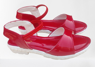 NEWLATESTGOODLOOKING & PERFECTFEELING WITH DEVICE Girls Sling Back Flats(Red , 10-12 year)