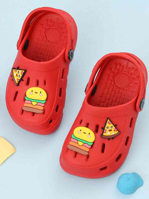Yellow Bee Boys Sling Back Clogs(Red , 3.5-4 Years)