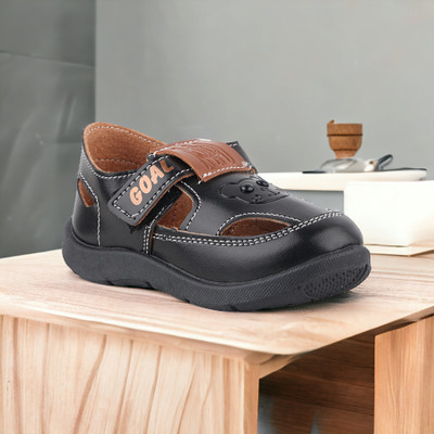 Miss & Chief Boys & Girls Velcro Strappy Sandals(Black , 2-2.5 Years)