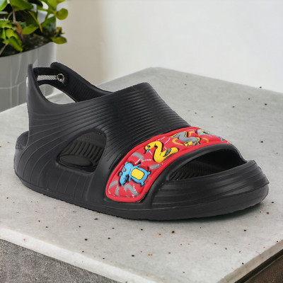 LEVOT Boys & Girls Sling Back Clogs(Black , 2.5-3 YEARS)