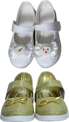 New Collection Girls Velcro Flats(Multicolor , 3.5-4Years)