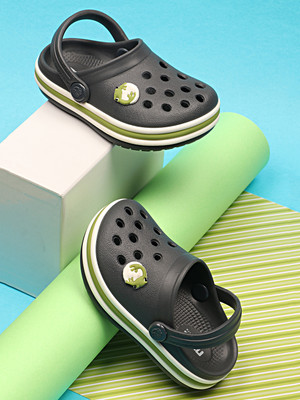 Neoz Boys & Girls Sling Back Clogs(Grey , 5-5.5 Years)