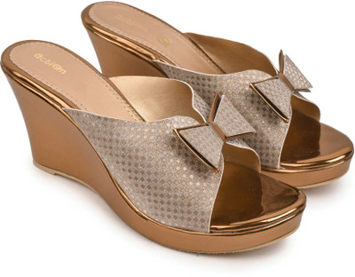 action Girls Slip-on Wedges(Brown , 13 - 14 Years)