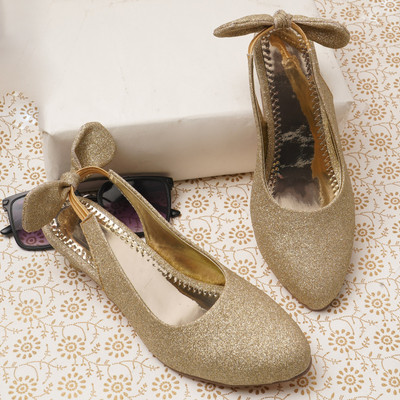 KILLER Girls Sling Back Heels(Gold , 8.5 To 9.5 Years)