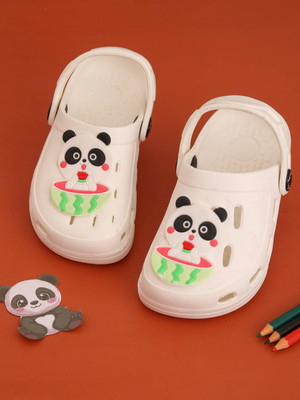 Yellow Bee Girls Sling Back Clogs(White , 7.5-8Years)