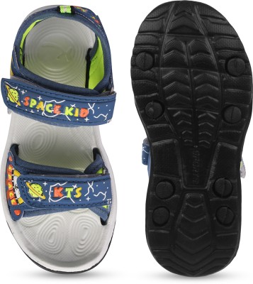 kats Boys Velcro Strappy Sandals(Blue , 3.5 - 4 year)