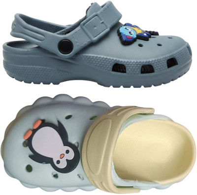 FEETPER Boys & Girls Slip-on Sports Sandals(Grey , 2.5-3 Years)