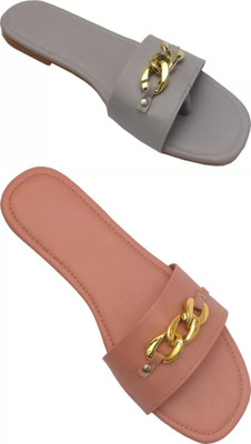 MARYAM Girls Slip-on Flats(Grey , above 16 years)