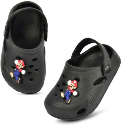 GLJ CLASSMATE Boys & Girls Sling Back Clogs(Black , 3-4 Years)