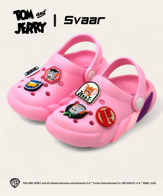 Svaar Tom & Jerry Boys & Girls Slip-on Clogs(Pink , 8 - 9 Years)