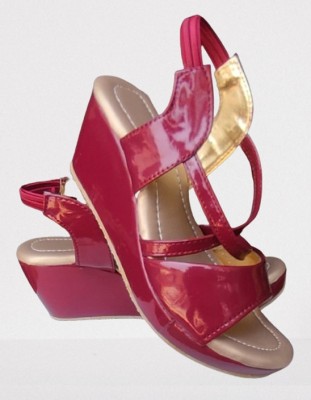 New latest Girls Sling Back Wedges(Maroon , 7 - 8 Years)