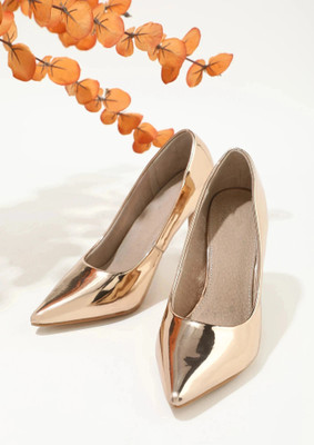 Hitway Women Heels(Gold , 5)