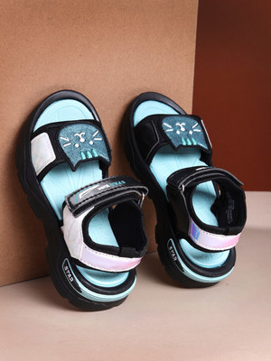 Star Kidz Boys & Girls Velcro Strappy Sandals(Black , 2.5-3 Year)