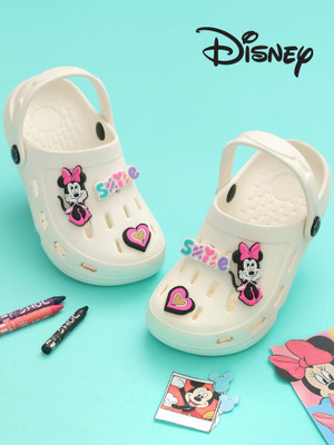 Disney By Yellow Bee Minnie Girls Sling Back Clogs(White , 4.5-5Years)