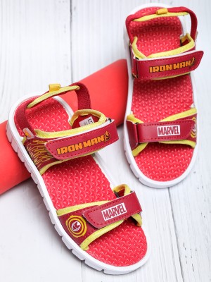 Toothless Boys Velcro Sports Sandals(Red , 6-7 Years)