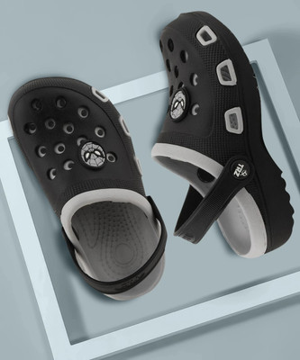 TRZ Boys Sling Back Clogs(Grey , 5-6 YEARS)
