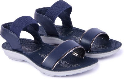 Aircity Boys & Girls Sling Back Strappy Sandals(Dark Blue ,)