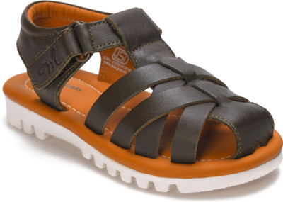 Mardi Gras Boys & Girls Velcro Strappy Sandals(Brown ,)