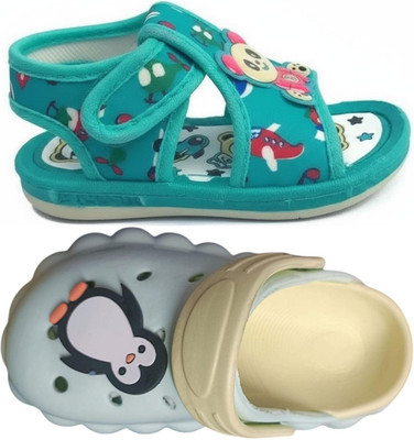 FEETPER Boys & Girls Slip-on Sports Sandals(Blue , 21-24 Months)