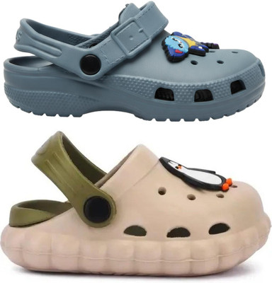 FEETPER Boys & Girls Slip-on Sports Sandals(Grey , 2-2.5 Years)