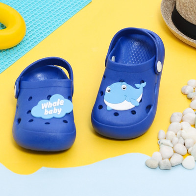 Yellow Bee Boys Sling Back Clogs(Blue , 4-4.5 Years)