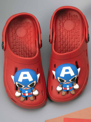 Marvel By Yellow Bee Boys Sling Back Clogs(Red , 4.5-5 Years)