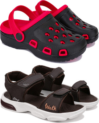 BERSACHE Boys & Girls Sling Back Clogs(Multicolor , 11 - 12 Years)