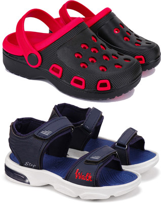 BERSACHE Boys Slip-on Clogs(Multicolor , 10-11 Years)