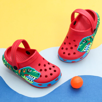 Yellow Bee Boys Sling Back Clogs(Red , 6-6.5 Years)