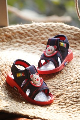 kats Boys & Girls Sling Back Strappy Sandals(Red , 12-15 Months)