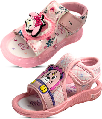 Hyfex Kung Fu Panda Boys & Girls Velcro Sports Sandals(Pink , 1.5 to 2 Years)