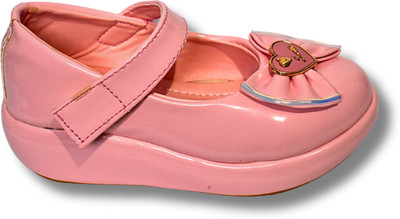 footpedia Girls Velcro Heels(Pink , 5 Years)