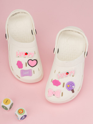 Yellow Bee Girls Slip-on Clogs(White , 7.5-8Years)