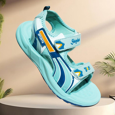 G&D Boys & Girls Velcro Sports Sandals(Blue , 13-14 Years)