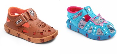 LEVOT Boys & Girls Velcro Strappy Sandals(Multicolor , 18-24 Months)