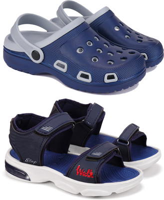BERSACHE Boys Sling Back Clogs(Multicolor , 10-11 Years)