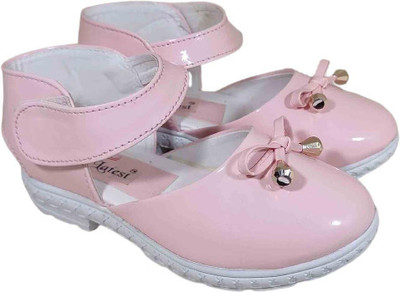 NEWLATESTGOODLOOKING & PERFECTFEELING WITH DEVICE Girls Velcro Flats(Pink , 10-12 year)