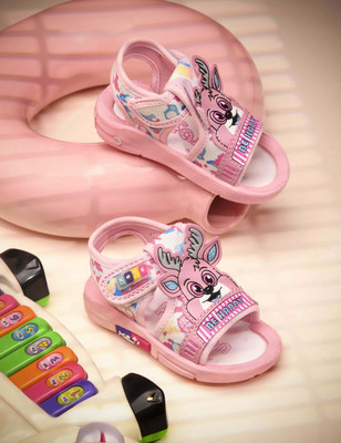 kats Boys & Girls Velcro Strappy Sandals(Pink , 12-15 MONTHS)