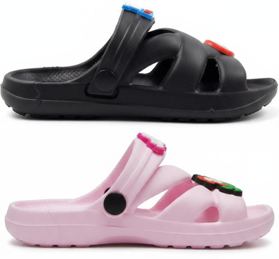 plushwalk Boys & Girls Slip-on Clogs(Black , 3.0 to 3.5 Years)