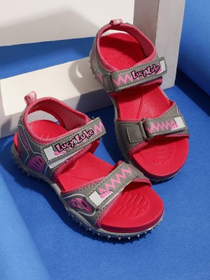 Lucy & Luke By Liberty Boys Velcro Sports Sandals(Pink)