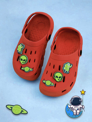 Yellow Bee Boys Slip-on Clogs(Red , 9-10 Years)