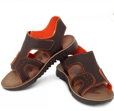 Tollymart Boys Velcro Sports Sandals(Brown , 2_2.5 Y)